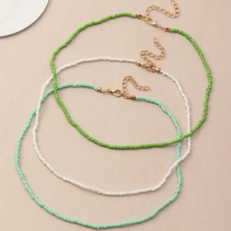 little life co seed necklace set green